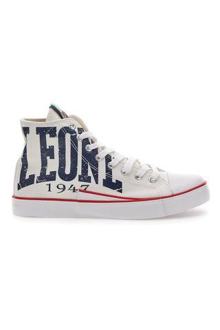 Weiße Canvas-Sneaker Leone 40