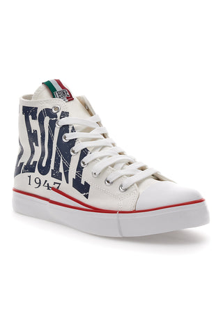 Weiße Canvas-Sneaker Leone 40
