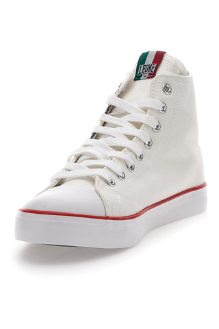 Weiße Canvas-Sneaker Leone 40