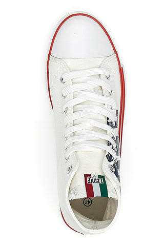 Weiße Canvas-Sneaker Leone 40