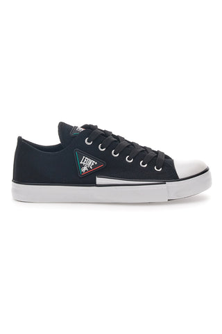 Schwarz-weiße Canvas-Sneaker Leone 39
