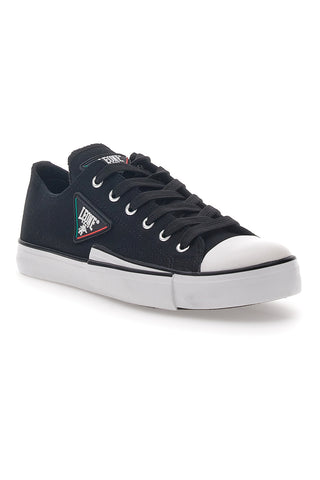 Sneakers Nere e Bianche In Tela Leone 39