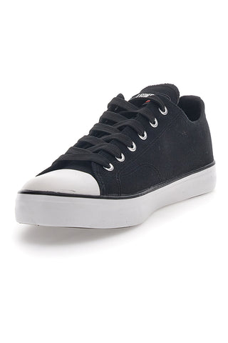Sneakers Nere e Bianche In Tela Leone 39