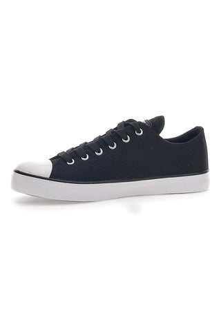 Sneakers Nere e Bianche In Tela Leone 39
