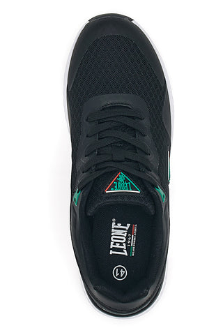 Sneakers Nere Con Chiusura Lacci Leone M0518
