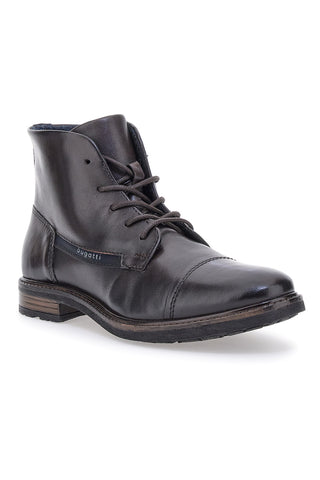 Dunkelbraune Stiefel mit seitlichem Reißverschluss Bugatti 315957394000