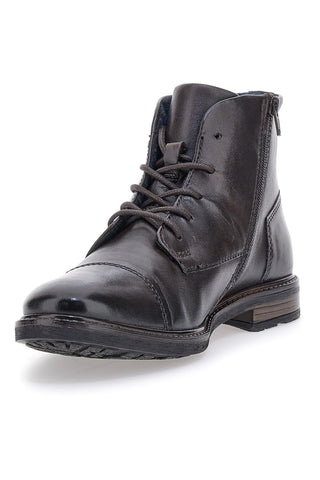 Dunkelbraune Stiefel mit seitlichem Reißverschluss Bugatti 315957394000