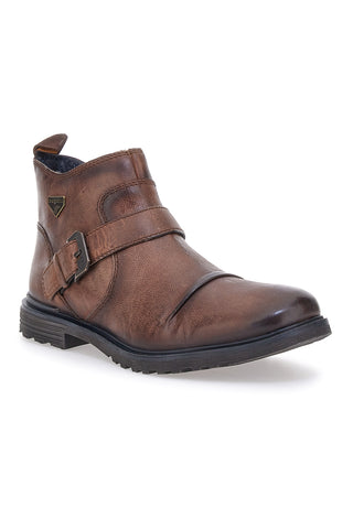 Braune Stiefeletten aus echtem Leder Bugatti 325AOU3K3500