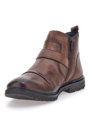 Braune Stiefeletten aus echtem Leder Bugatti 325AOU3K3500