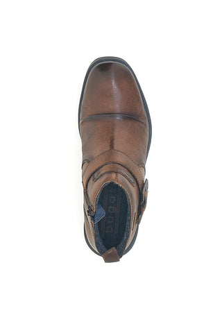 Braune Stiefeletten aus echtem Leder Bugatti 325AOU3K3500