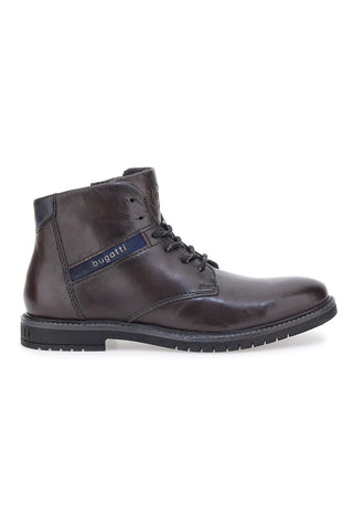 Braune Stiefeletten mit Reißverschluss und Schnürsenkeln BUGATTI 3358373C4000