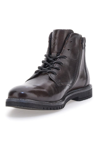 Braune Stiefeletten mit Reißverschluss und Schnürsenkeln BUGATTI 3358373C4000