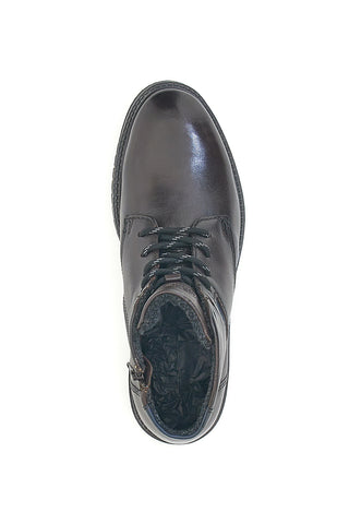 Braune Stiefeletten mit Reißverschluss und Schnürsenkeln BUGATTI 3358373C4000