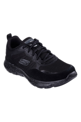 Schwarze Sneaker mit gepolsterter SKECHERS FLEX ADVANTAGE 5.0-Innensohle