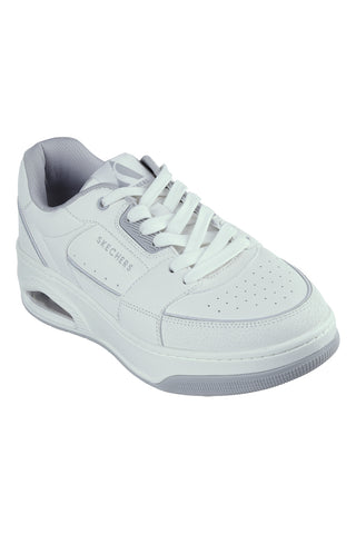 Weiße Sneaker mit Air-Cooled Memory Foam SKECHERS UNO COURT LOW-POST