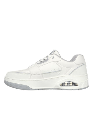 Weiße Sneaker mit Air-Cooled Memory Foam SKECHERS UNO COURT LOW-POST