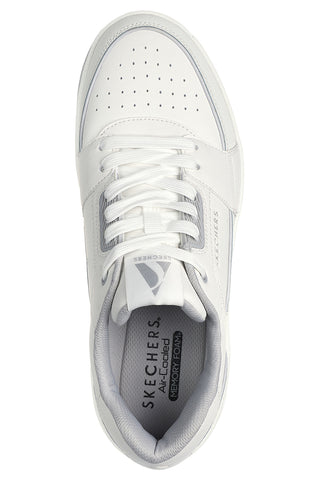 Weiße Sneaker mit Air-Cooled Memory Foam SKECHERS UNO COURT LOW-POST