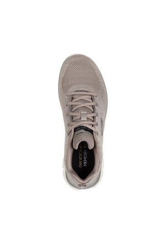 Beigefarbene Sneakers mit Memory-Schaum Skeachers Track Front Runner