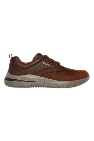 Skechers Delson 3 Glavine Braune Schnürschuhe