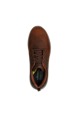 Skechers Delson 3 Glavine Braune Schnürschuhe