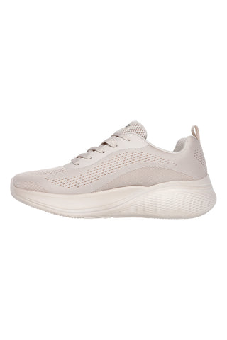 Beigefarbene vegane Sneakers mit perforiertem Obermaterial SKECHERS BOBS INFINITY VAPOR EXACT