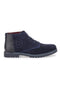 Blaue hohe Schnürschuhe mit Bugatti-Lederobermaterial 321AOJ301432