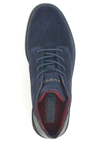 Blaue hohe Schnürschuhe mit Bugatti-Lederobermaterial 321AOJ301432