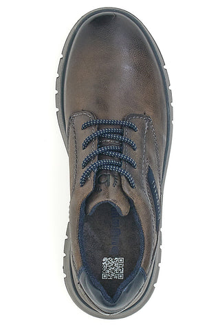 Graue Schnürschuhe aus echtem Leder BUGATTI 321AOP013200