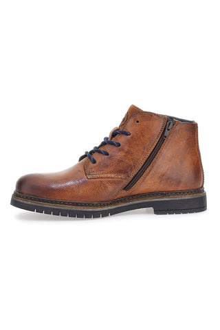 Braune Stiefeletten mit seitlichem Reißverschluss Bugatti 331AON313200