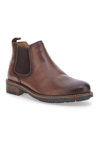 Scarpa Stringata Alta In Vera Pelle Marrone Altemberg 2412