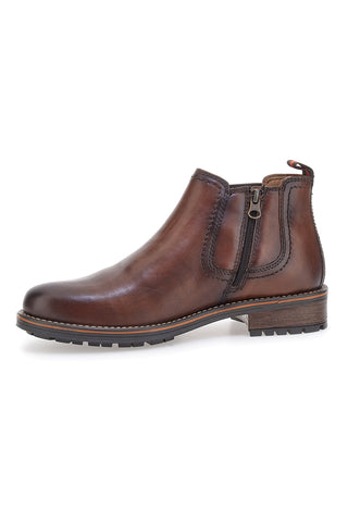 Scarpa Stringata Alta In Vera Pelle Marrone Altemberg 2412