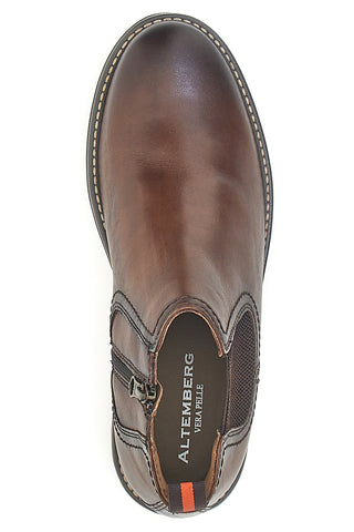 Hoher Schnürschuh Altemberg 2412 aus braunem Echtleder