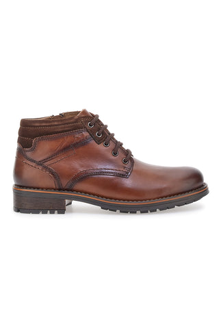Hoher Schnürschuh Altemberg 2412 aus braunem Echtleder