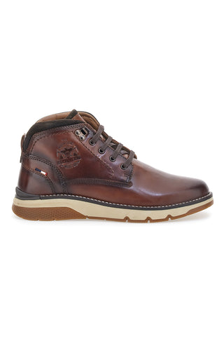 ALTERMBERG 2211 Schnürstiefel aus echtem Leder in Cognac
