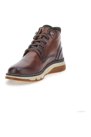 ALTERMBERG 2211 Schnürstiefel aus echtem Leder in Cognac