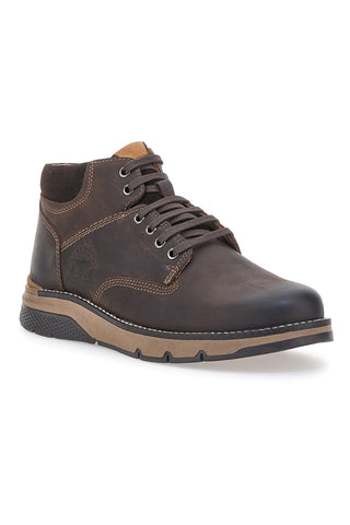 Scarpa Stringata Alta In Vera Pelle Marrone Altemberg 2432
