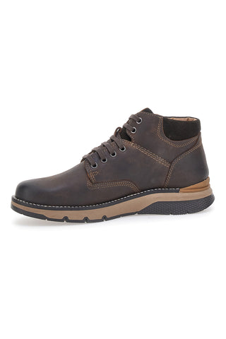 Scarpa Stringata Alta In Vera Pelle Marrone Altemberg 2432