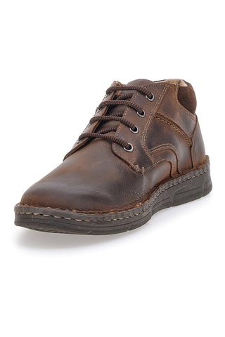 Scarpa Stringata Alta In Vera Pelle Marrone Altemberg 2414