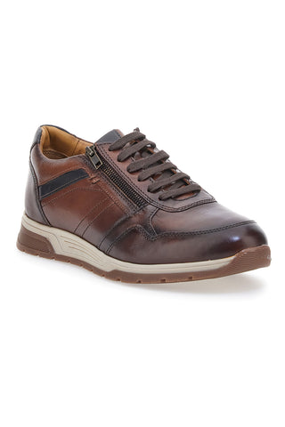 Braune Schnürschuhe mit Zierreißverschluss ALTEMBERG 2401