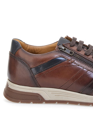 Braune Schnürschuhe mit Zierreißverschluss ALTEMBERG 2401