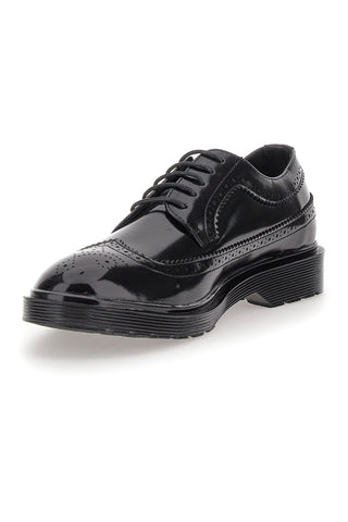 Schwarze Schnürschuhe mit Duilio Gian Marco Venturi-Dekoration