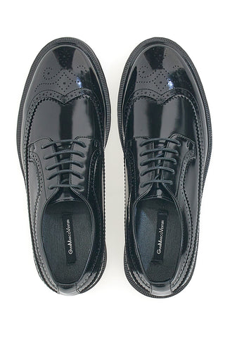Schwarze Schnürschuhe mit Duilio Gian Marco Venturi-Dekoration