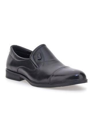 Elegante schwarze Mokassins mit Zehenkappe Nazareno Gabrielli 4901