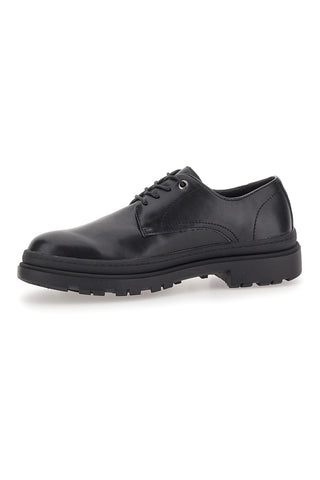 Scarpe Stringate Nere Con Punta Arrotondata Johes Land 2308105