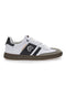 Sneakers bianche con bande laterali nere COTTON BELT RFM426H10