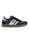 Sneakers nere con bande laterali bianche COTTON BELT RFM426H10