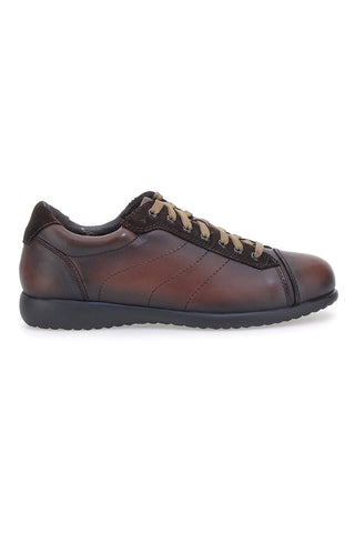 Braune Schnürschuhe aus echtem Leder mit Wildledereinsätzen PITTARELLO TIERRA 22095681