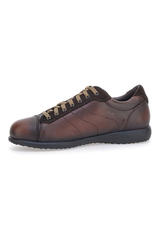 Braune Schnürschuhe aus echtem Leder mit Wildledereinsätzen PITTARELLO TIERRA 22095681