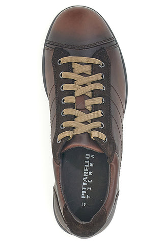 Braune Schnürschuhe aus echtem Leder mit Wildledereinsätzen PITTARELLO TIERRA 22095681