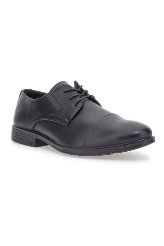 Schwarze spitze Schnürschuhe LONGFORD TRAK9933